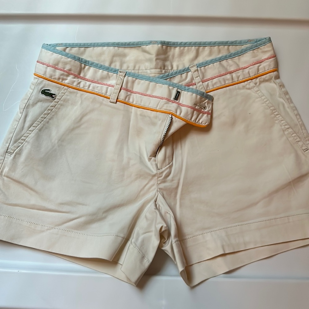 Lacoste khaki shorts size 34